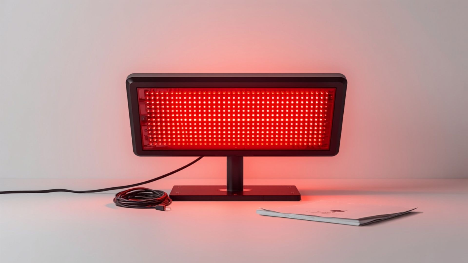 نمای واقعی یک پنل LED نور قرمز